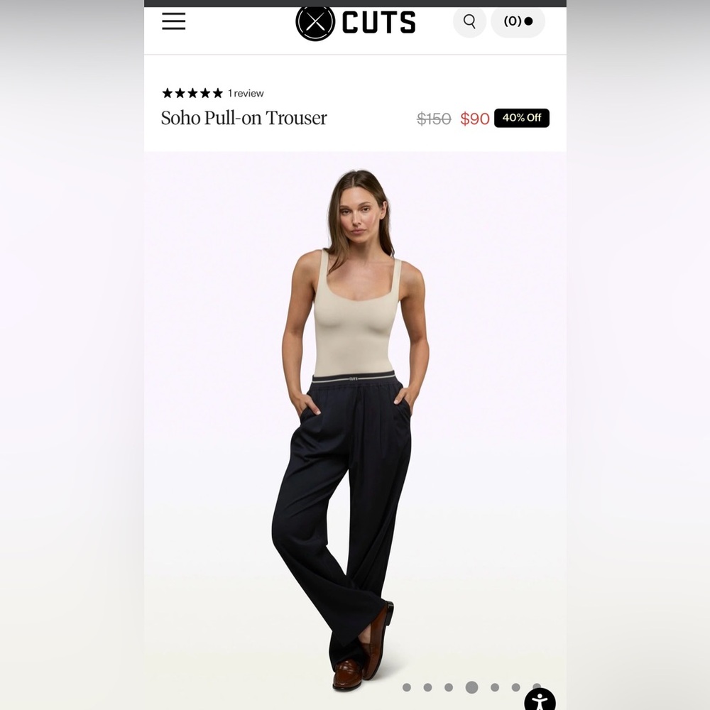 Cuts Clothing Soho Pull-on Trouser in Black